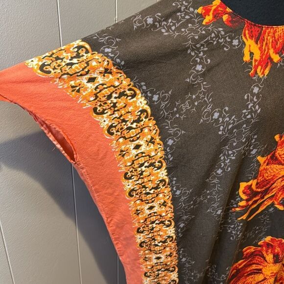 Bati-One Original flowy floral print kaftan. One size. - Picture 4 of 6